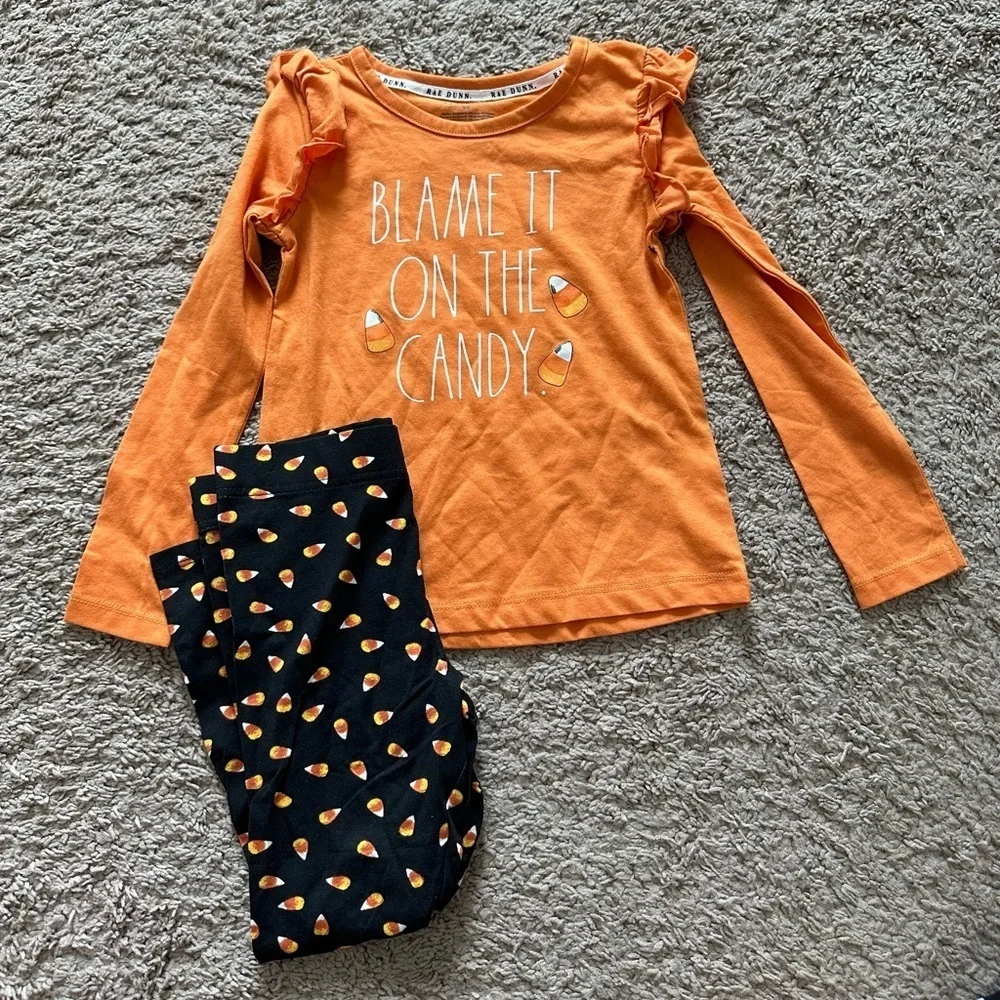 Rae Dunn Girls Blame It On The Candy Halloween Outfit size 5/6